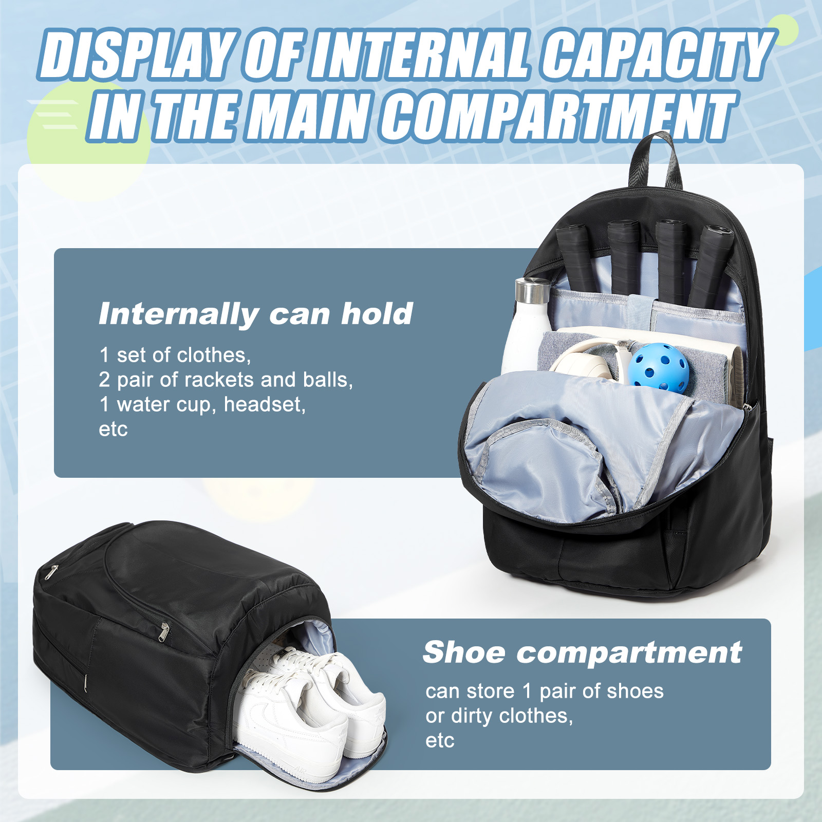 Tennis Bag Tennis Backpack 2 R - Tennis Racket review and price