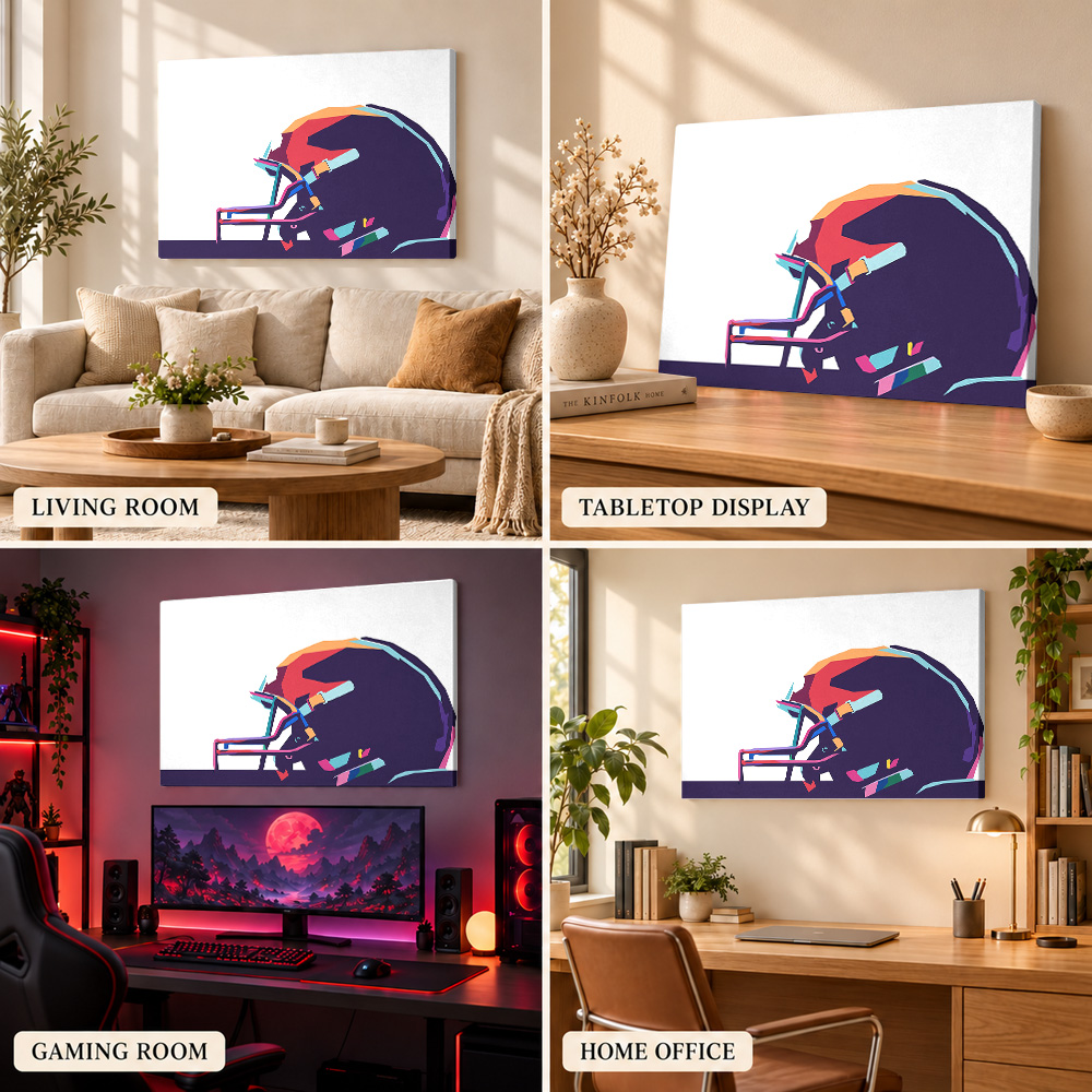 American Football Helmet Galle - Sports Equipment Poster review and price