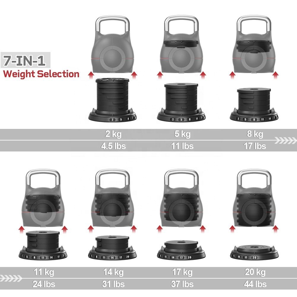 7 in 1 Adjustable Kettlebell G - Dumbbell Set review and price