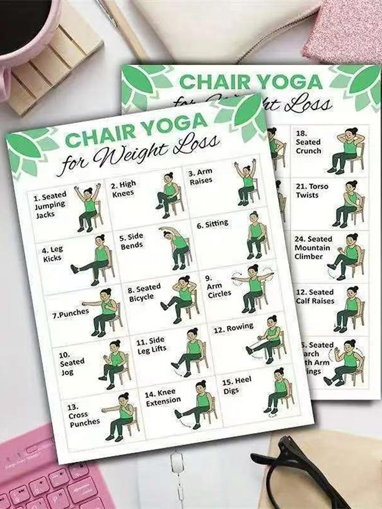 2 PCS Yoga Poster Home Exercis - Sports Equipment Poster review and price